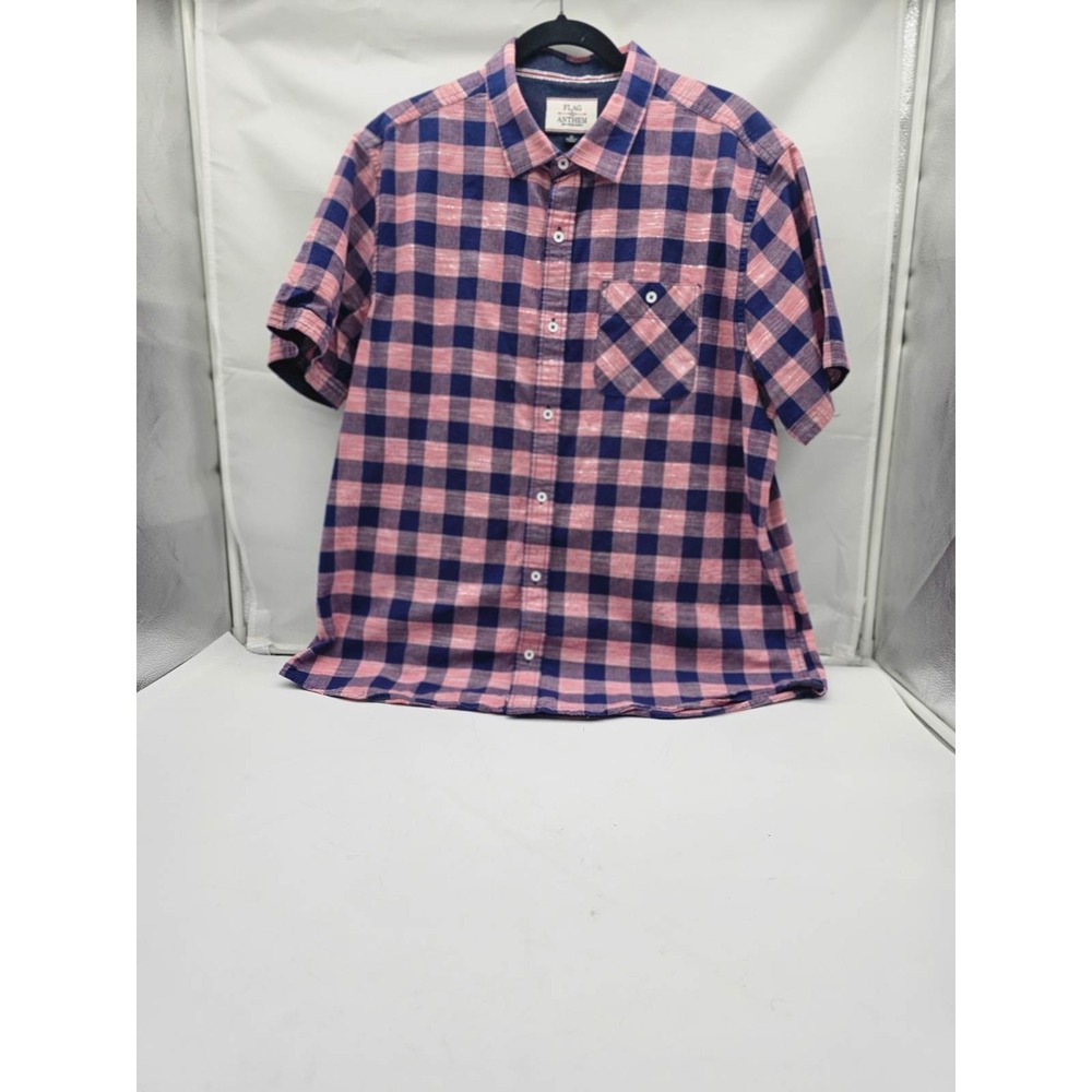 Flay & Anthem Men's Short Sleeve Check Shirt Size XL Cotton - Picture 6 of 8